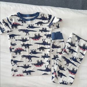 Carter's White Kids Pajama Set with Navy and Pink Dinosaur Print